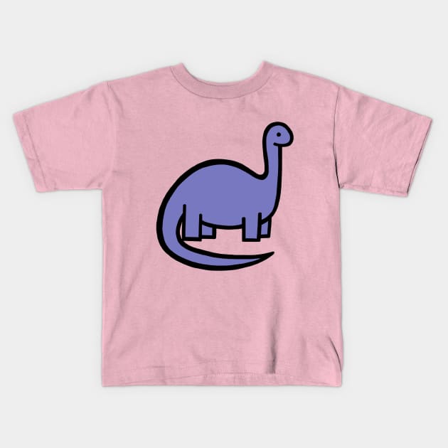 Periwinkle Blue Dinosaur Kids T-Shirt by UndrDesertMoons